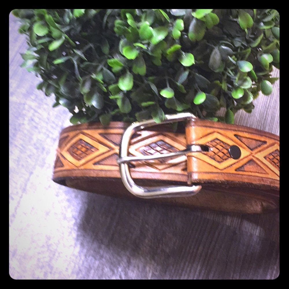 Bohemian leather belt